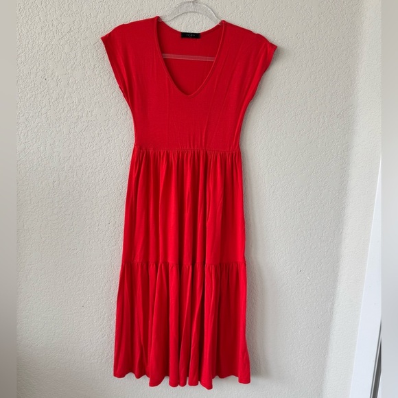 Red V-Neck Dress -21 Saints - Size XS - Great Condition - Picture 1 of 8